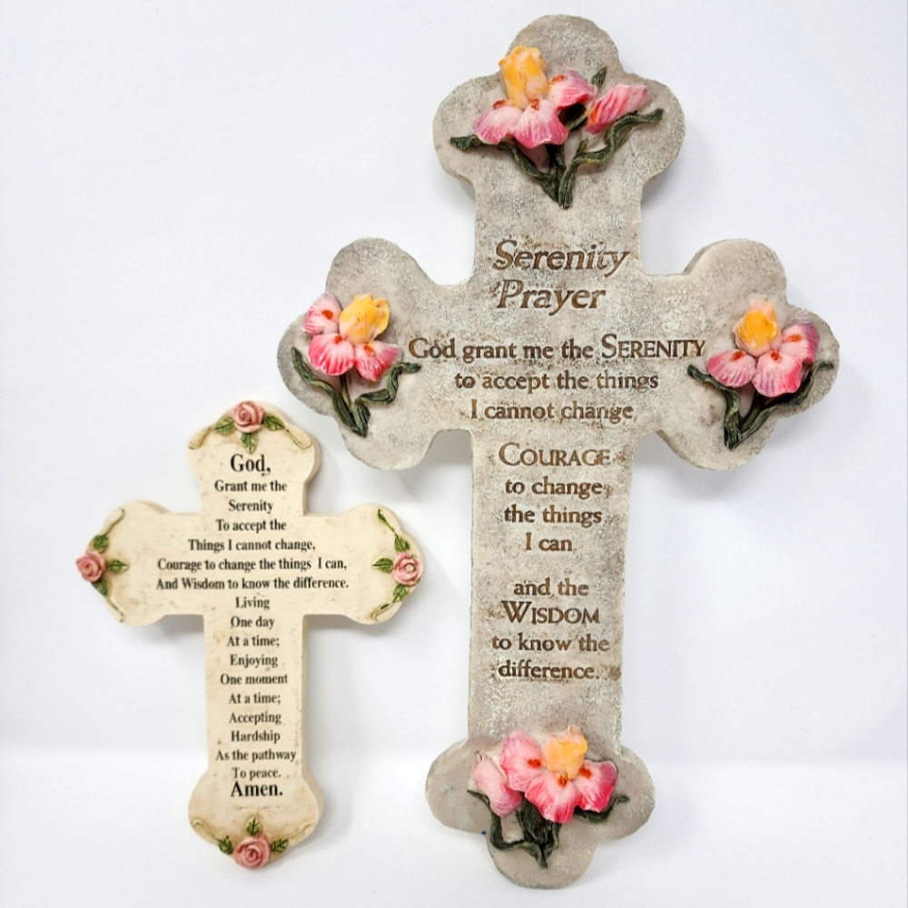 Serenity Prayer Crosses Set of 2